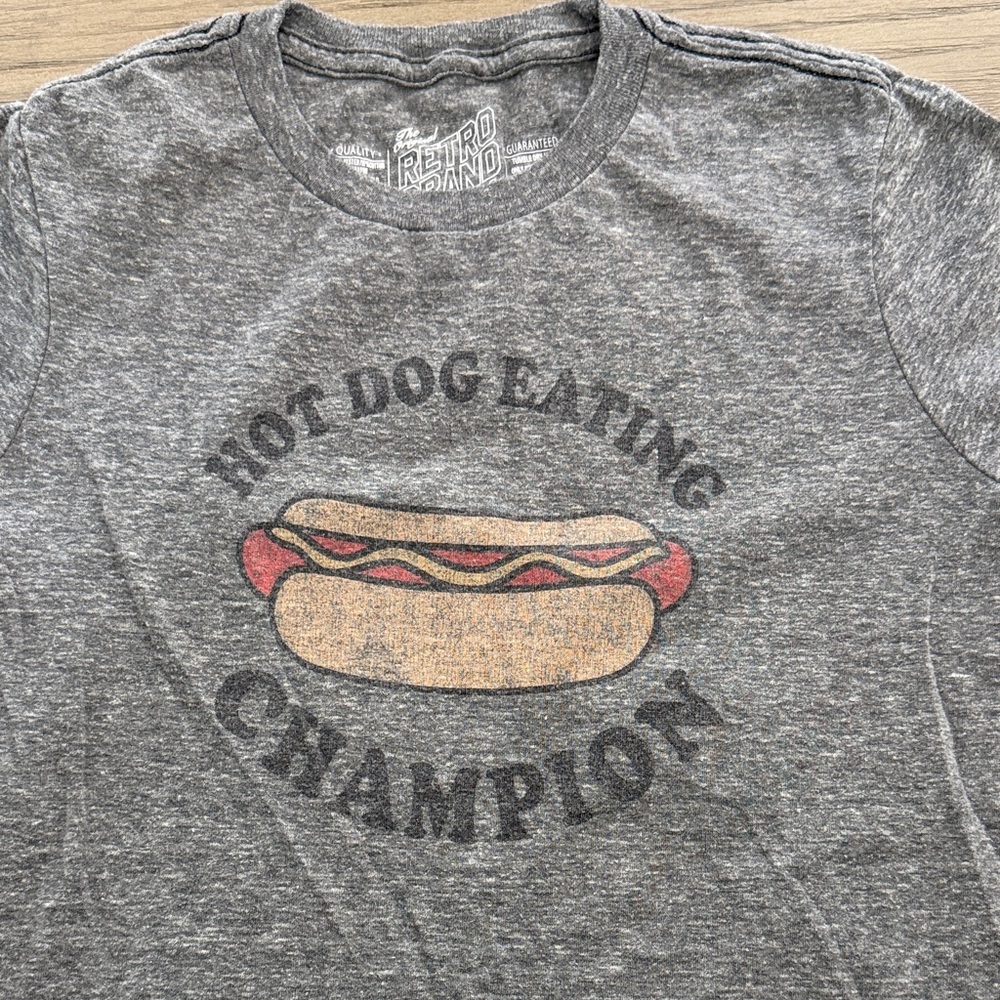 Kids (sz YM) The Original Retro Brand - Hot Dog Eating Champion Tri-blend Tee